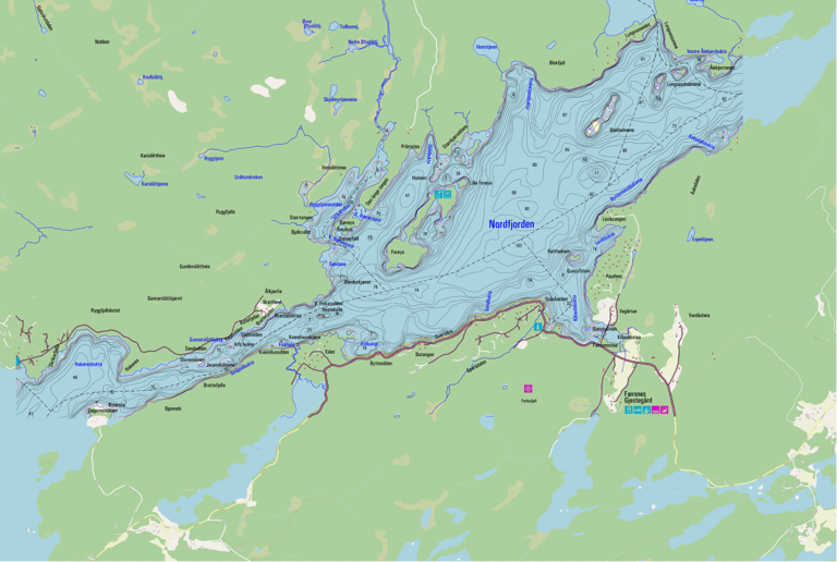 Dybdekart Nordfjorden